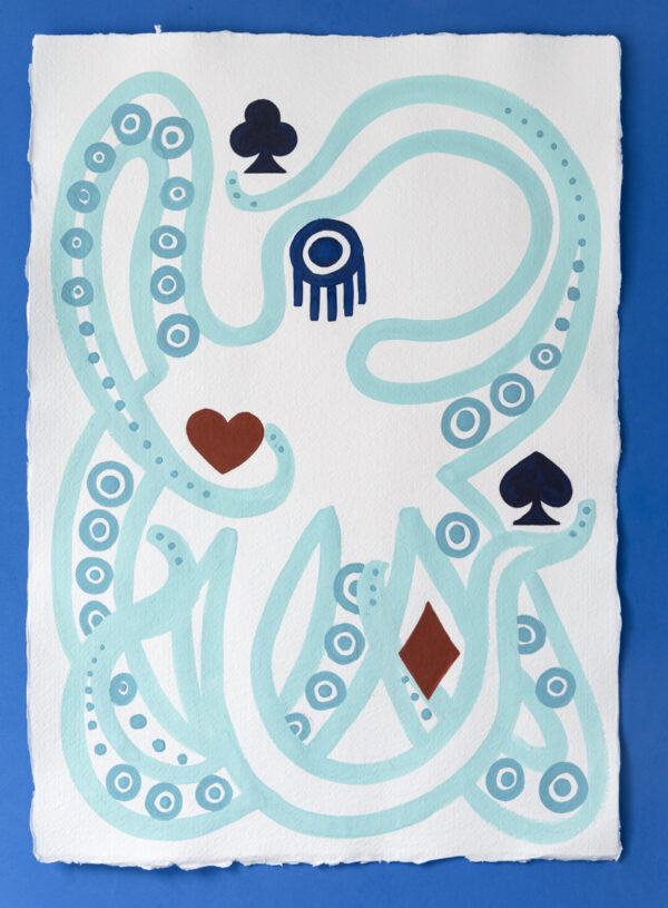 Miriam Colognesi Poker 2024 Pigments on Cotton paper 31.5 x 44.5 cm